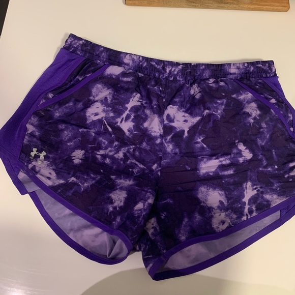 Under Armour Pants - Under Armour Running Shorts in Purple Tie Dye